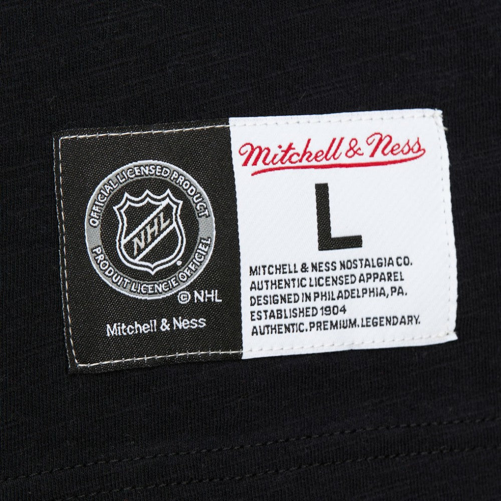 NHL Chicago Blackhawks Mitchell & Ness Legendary Slub Raglan Long Sleeve T-Shirt - Black/Red