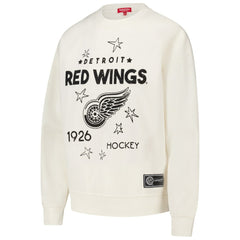 NHL Detroit Red Wings Mitchell & Ness Women's Logo 3.0 Pullover Sweatshirt - Cream