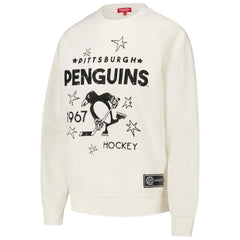 NHL Pittsburgh Penguins Mitchell & Ness Women's Logo 3.0 Pullover Sweatshirt - Cream