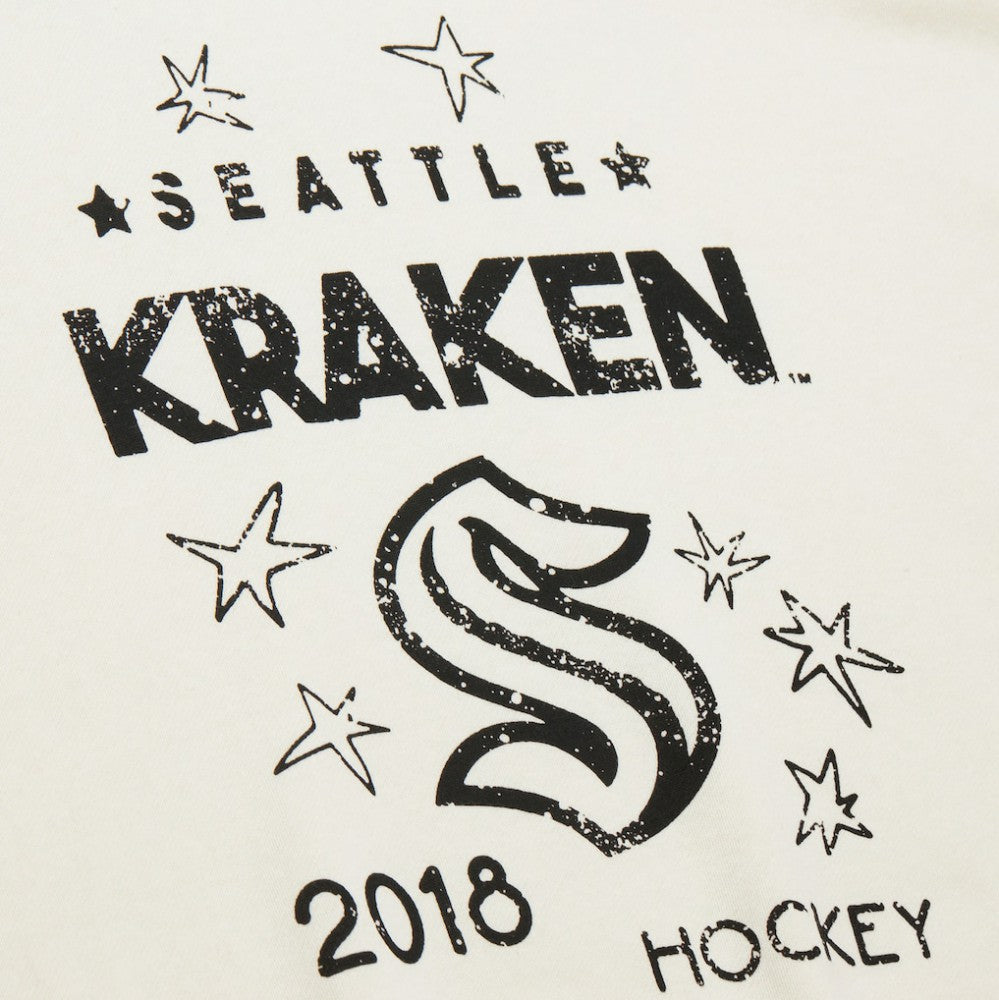 NHL Seattle Kraken Mitchell & Ness Women's Logo 3.0 Pullover Sweatshirt - Cream