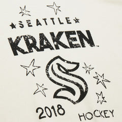 NHL Seattle Kraken Mitchell & Ness Women's Logo 3.0 Pullover Sweatshirt - Cream