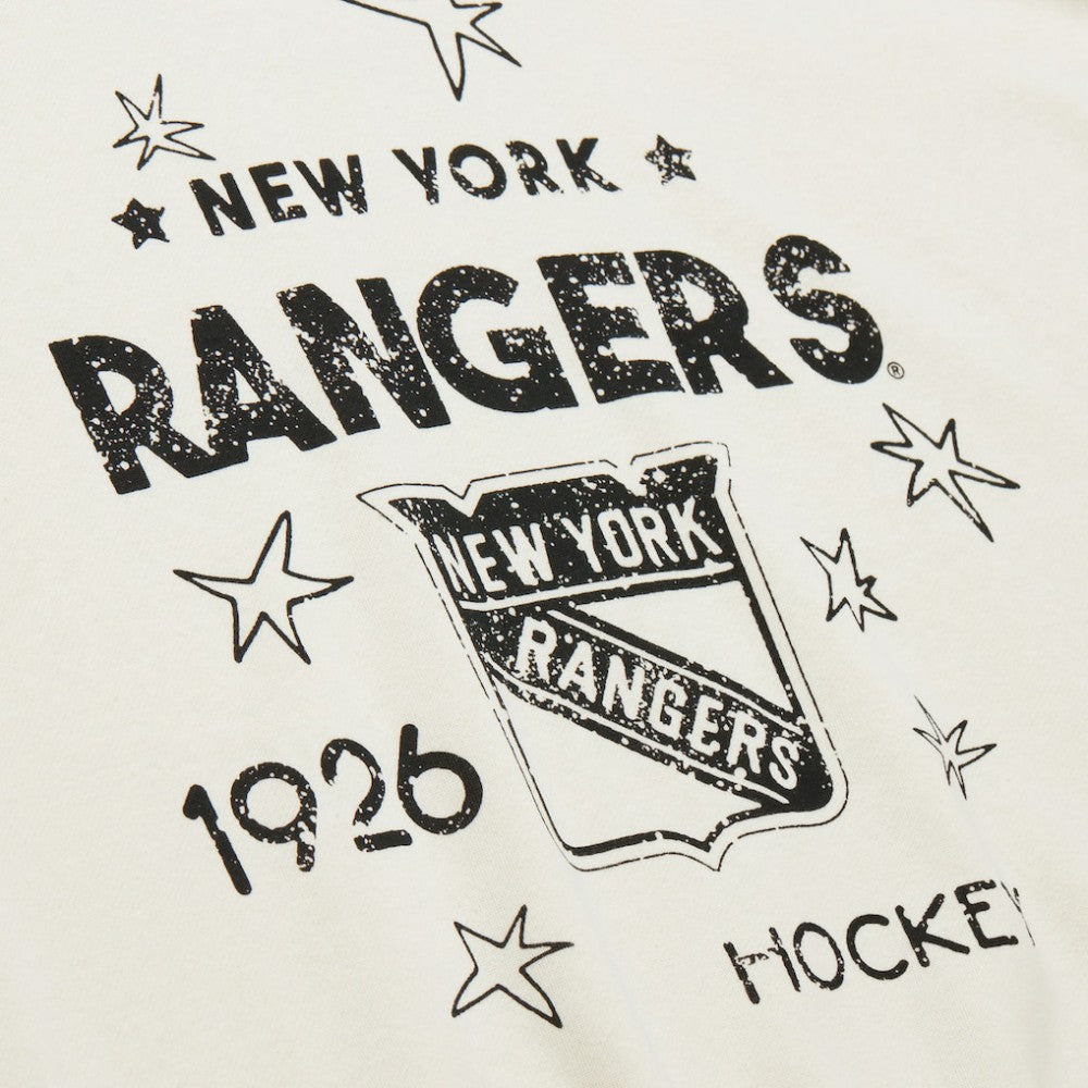 NHL New York Rangers Mitchell & Ness Women's Logo 3.0 Pullover Sweatshirt - Cream