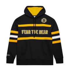 NHL Boston Bruins Mitchell & Ness Head Coach Slogan Pullover Hoodie - Black