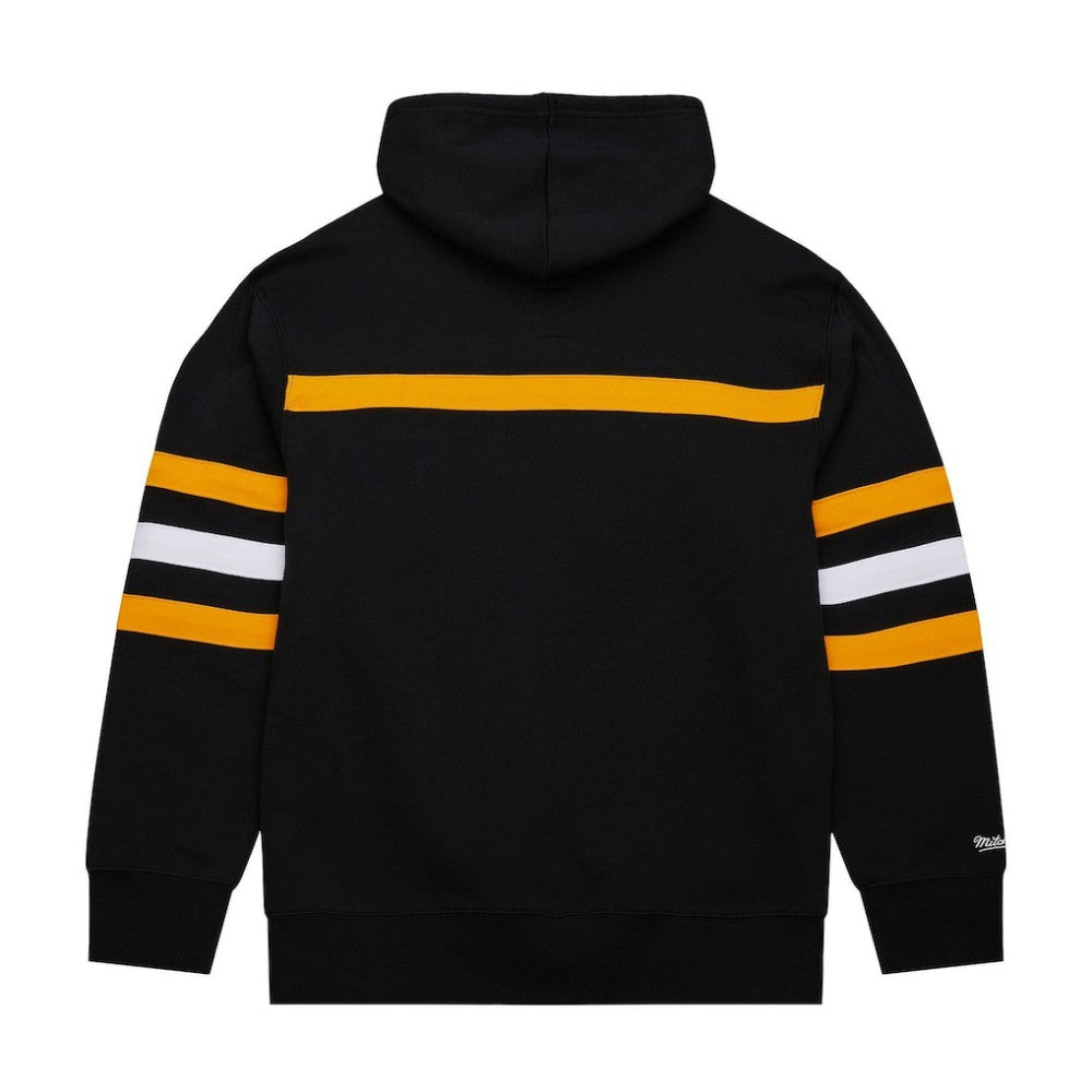 NHL Boston Bruins Mitchell & Ness Head Coach Slogan Pullover Hoodie - Black