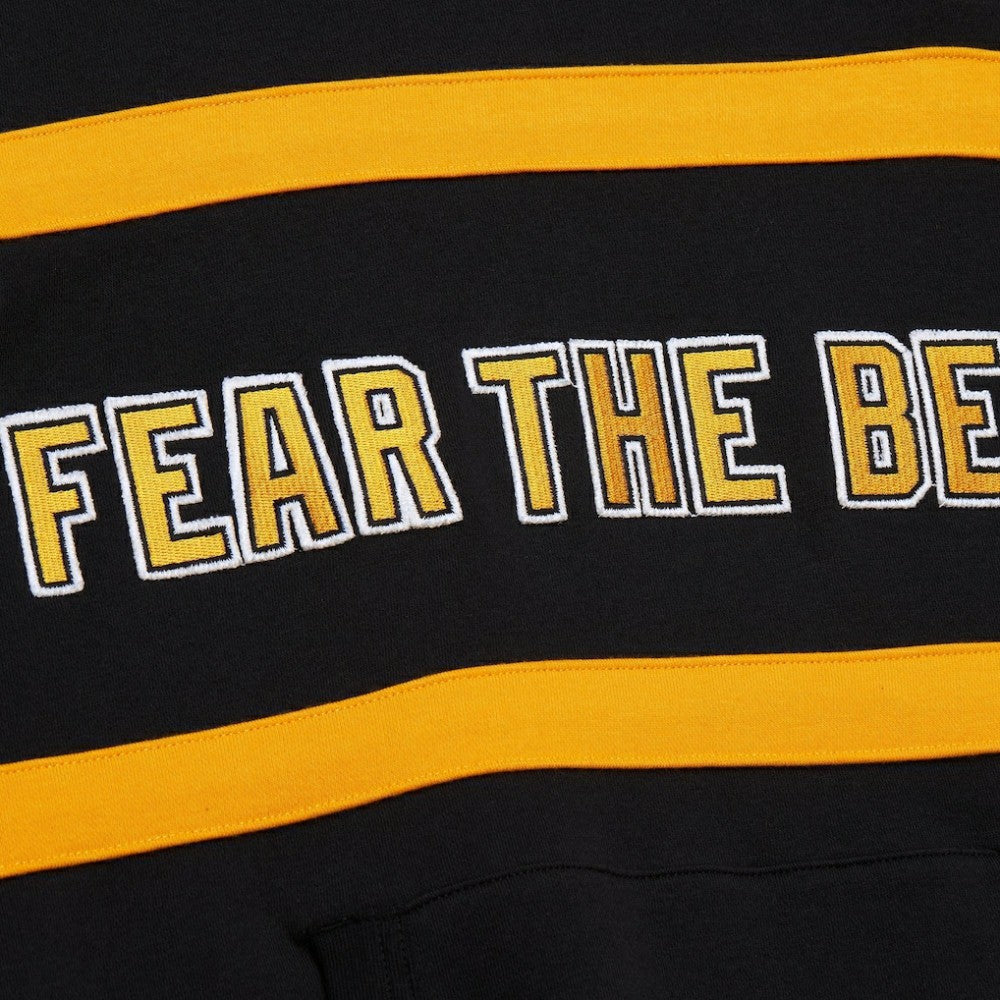 NHL Boston Bruins Mitchell & Ness Head Coach Slogan Pullover Hoodie - Black