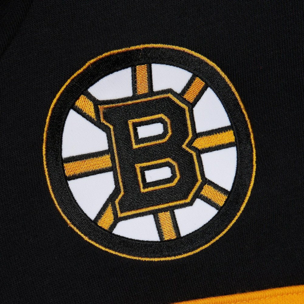 NHL Boston Bruins Mitchell & Ness Head Coach Slogan Pullover Hoodie - Black