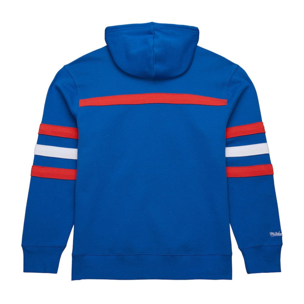 NHL New York Rangers Mitchell & Ness Head Coach Slogan Pullover Hoodie - Blue