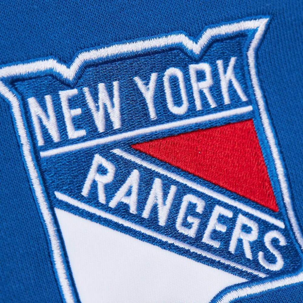 NHL New York Rangers Mitchell & Ness Head Coach Slogan Pullover Hoodie - Blue