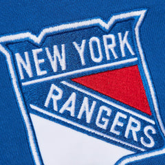 NHL New York Rangers Mitchell & Ness Head Coach Slogan Pullover Hoodie - Blue