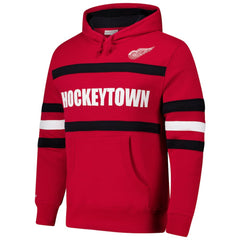 NHL Detroit Red Wings Mitchell & Ness Head Coach Slogan Pullover Hoodie - Red