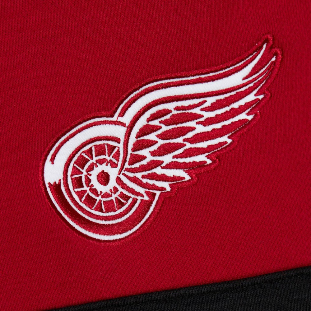 NHL Detroit Red Wings Mitchell & Ness Head Coach Slogan Pullover Hoodie - Red