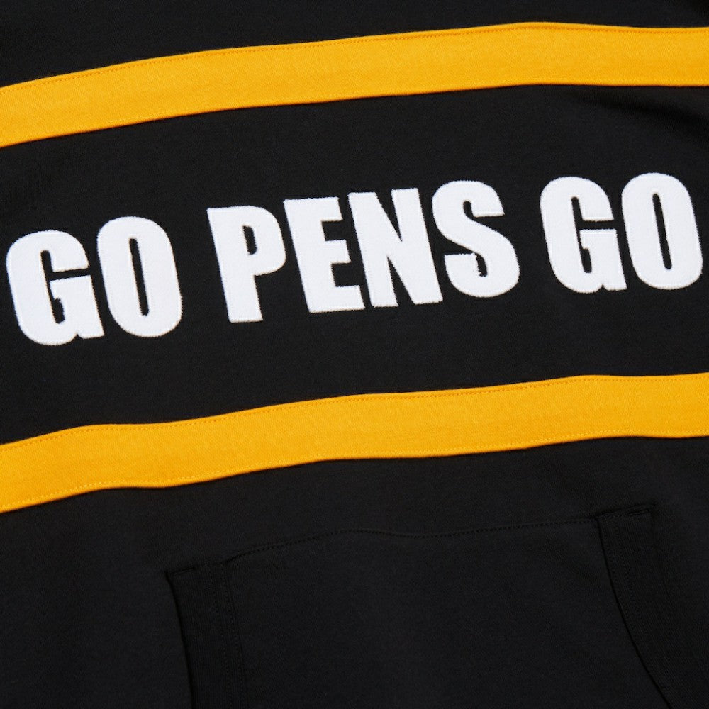 NHL Pittsburgh Penguins Mitchell & Ness Head Coach Slogan Pullover Hoodie - Black