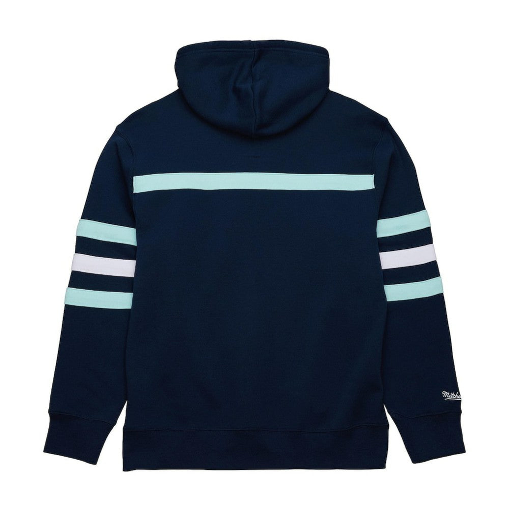 NHL Seattle Kraken Mitchell & Ness Head Coach Slogan Pullover Hoodie - Navy
