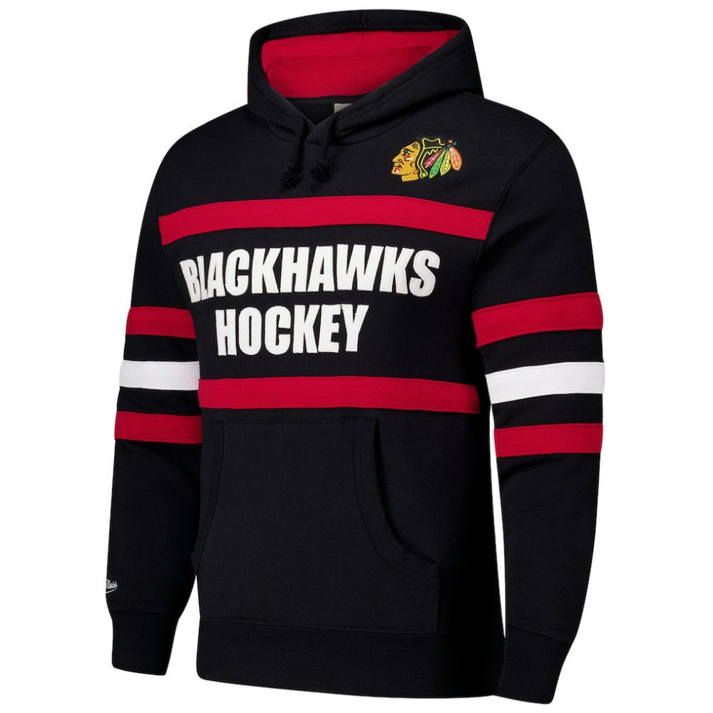 NHL Chicago Blackhawks Mitchell & Ness Head Coach Slogan Pullover Hoodie - Black