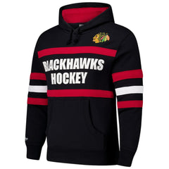 NHL Chicago Blackhawks Mitchell & Ness Head Coach Slogan Pullover Hoodie - Black