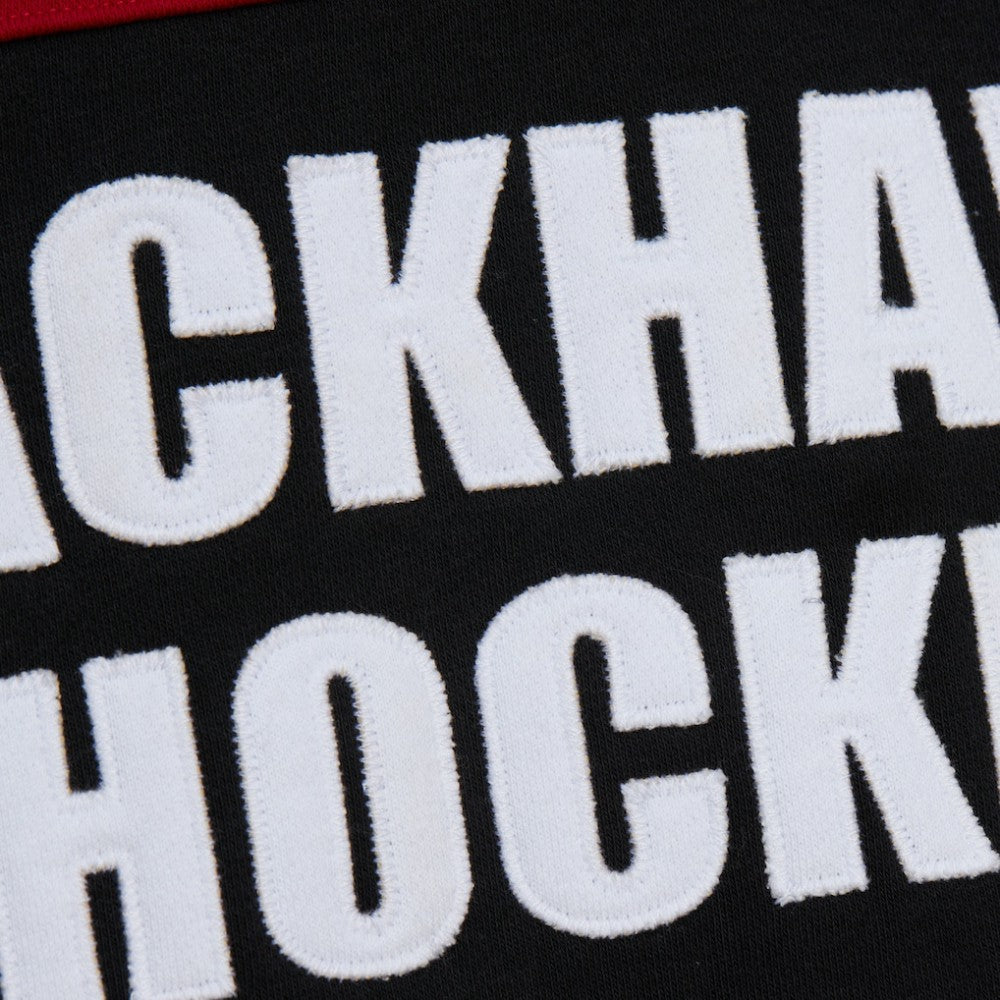 NHL Chicago Blackhawks Mitchell & Ness Head Coach Slogan Pullover Hoodie - Black