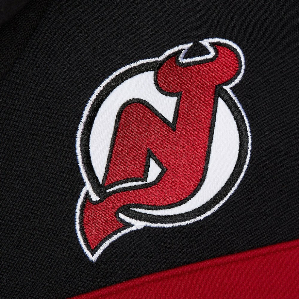 NHL New Jersey Devils Mitchell & Ness Head Coach Slogan Pullover Hoodie - Black