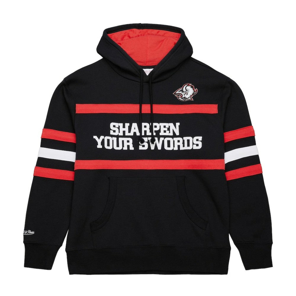NHL Buffalo Sabres Mitchell & Ness Head Coach Slogan Pullover Hoodie - Black