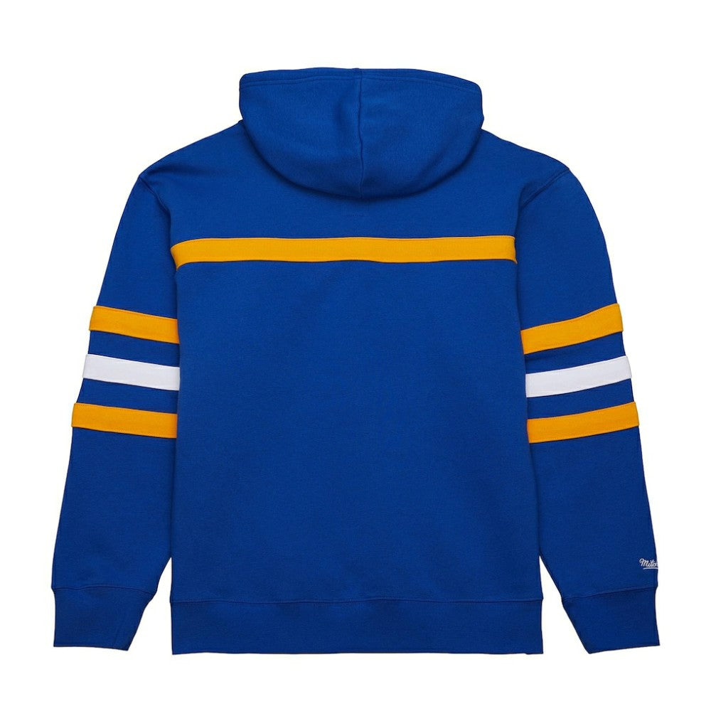 NHL St. Louis Blues Mitchell & Ness Head Coach Slogan Pullover Hoodie - Blue