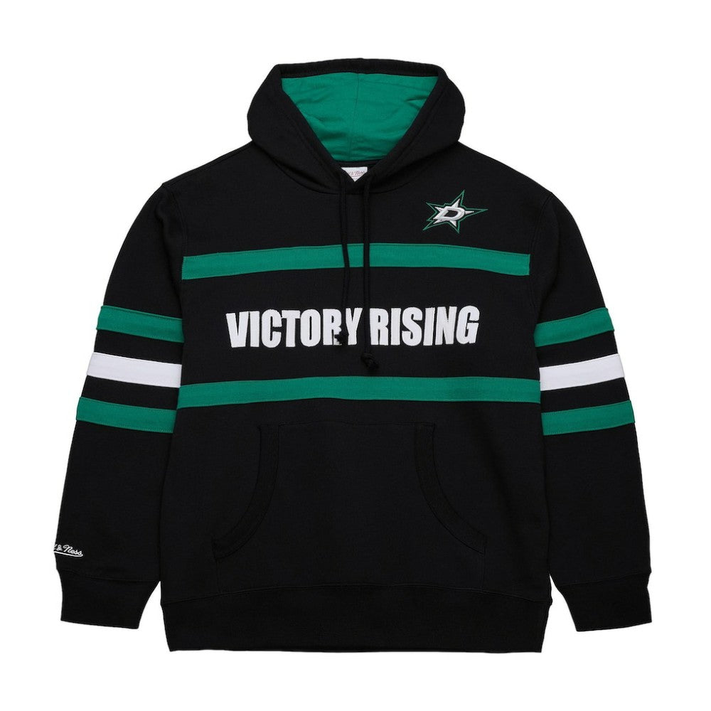 NHL Dallas Stars Mitchell & Ness Head Coach Slogan Pullover Hoodie - Black