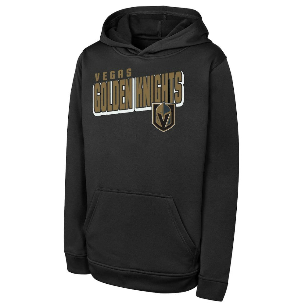 NHL Vegas Golden Knights Youth Cyber Punk Performance Hoodie - Black