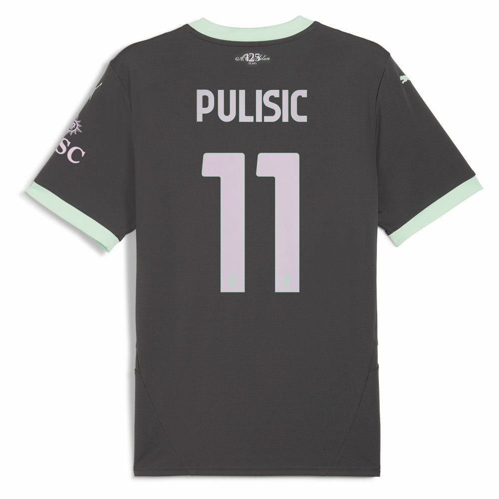 Christian Pulisic AC Milan 2024/25 Third Replica Player Jersey Charcoal