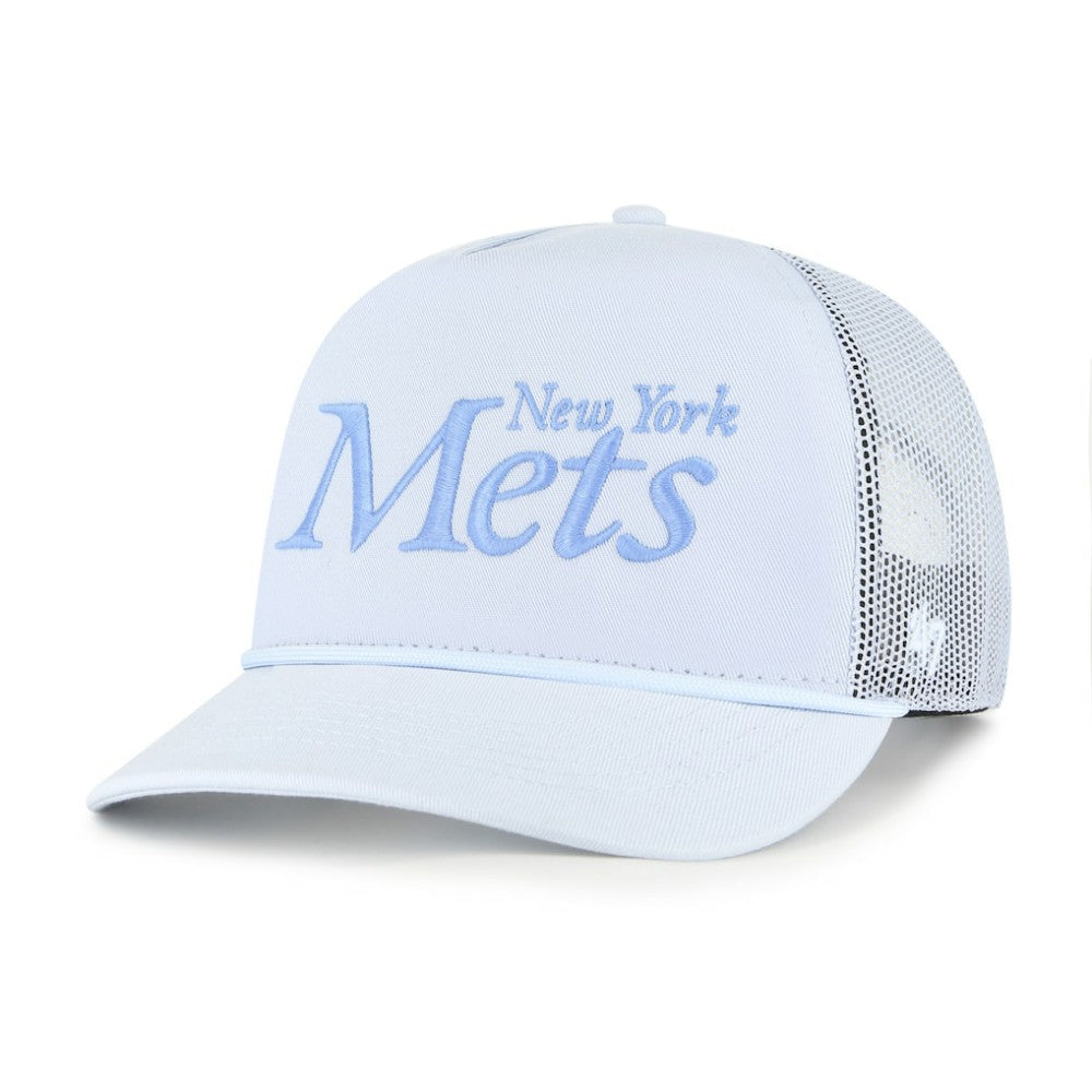 New York Mets '47 Foundation Script Hitch Adjustable Trucker Hat - Light Blue Hats