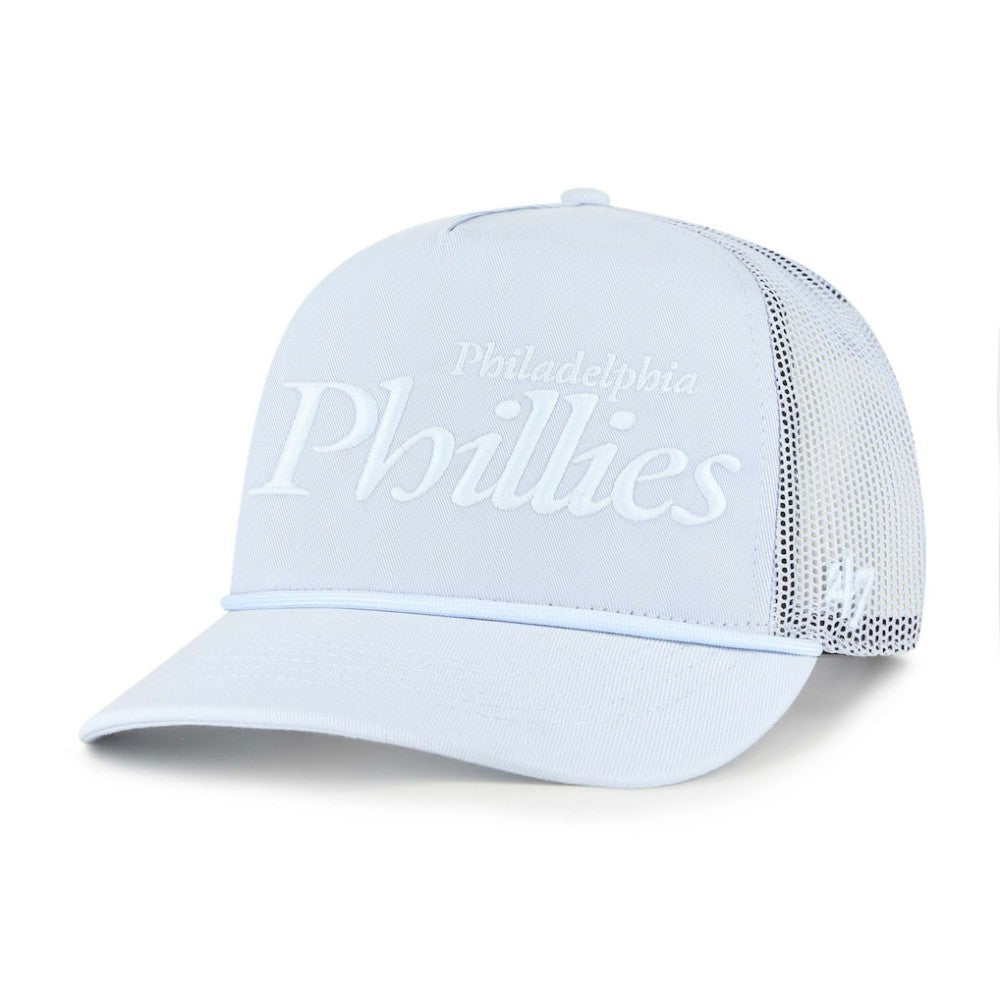 Philadelphia Phillies '47 Foundation Script Hitch Adjustable Trucker Hat - Light Blue Hats