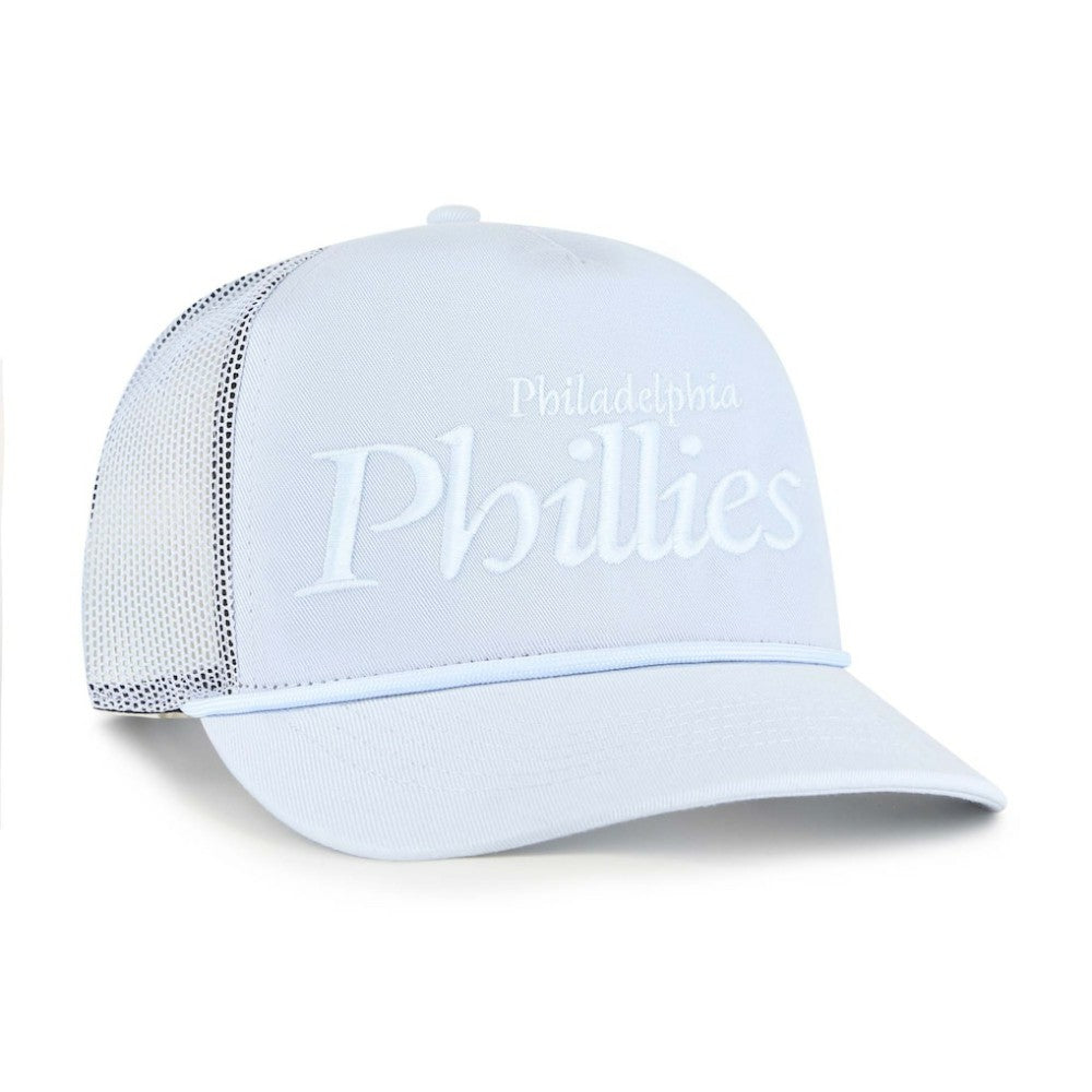 Philadelphia Phillies '47 Foundation Script Hitch Adjustable Trucker Hat - Light Blue Hats