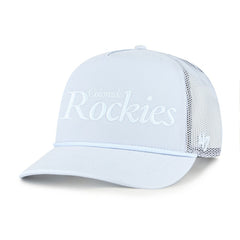 Colorado Rockies '47 Foundation Script Hitch Adjustable Trucker Hat - Light Blue Hats