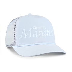 Miami Marlins '47 Foundation Script Hitch Adjustable Trucker Hat - Light Blue Hats