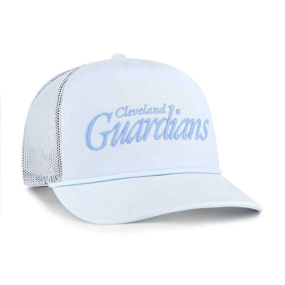 Cleveland Guardians '47 Foundation Script Hitch Adjustable Trucker Hat - Light Blue Hats