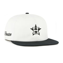 Houston Astros '47 Foundation Captain Snapback Hat - White/Black Hats