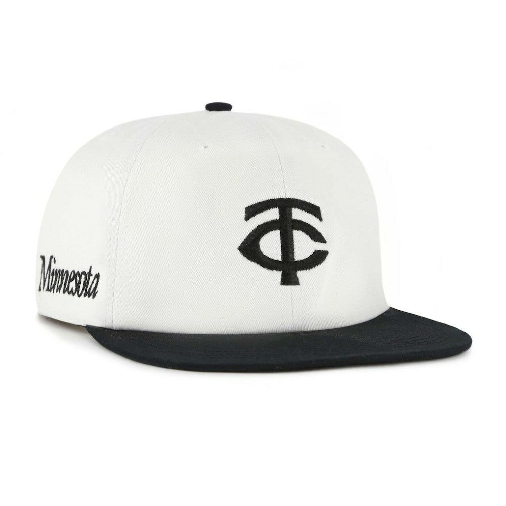 Minnesota Twins '47 Foundation Captain Snapback Hat - White/Black Hats