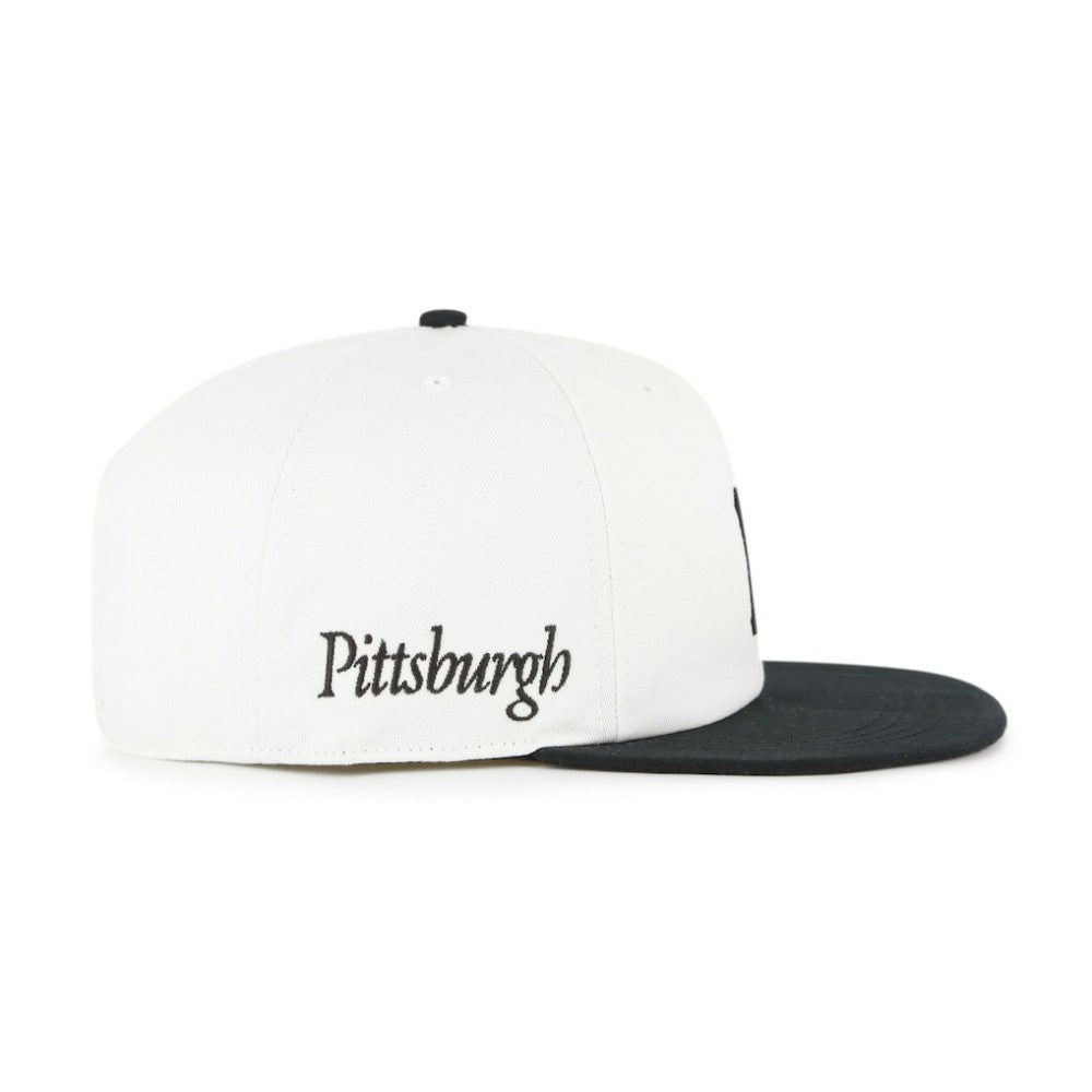 Pittsburgh Pirates '47 Foundation Captain Snapback Hat - White/Black Hats