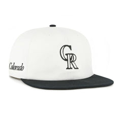 Colorado Rockies '47 Foundation Captain Snapback Hat - White/Black Hats