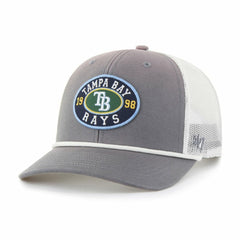 Tampa Bay Rays '47 Tide Sweep Rope Trucker Adjustable Hat - Gray/White Hats