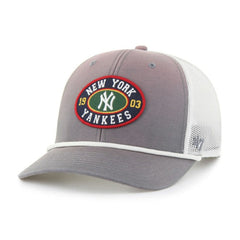 New York Yankees '47 Tide Sweep Rope Trucker Adjustable Hat - Gray/White Hats