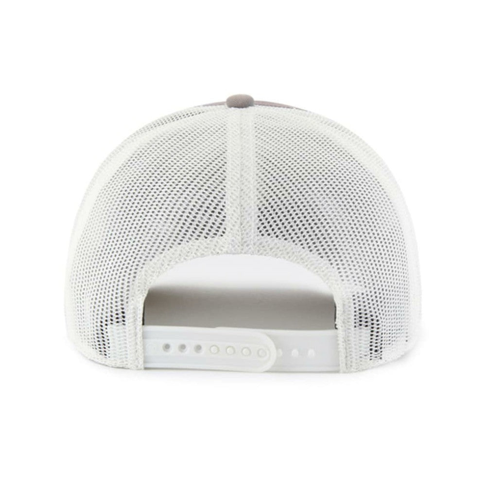 Atlanta Braves '47 Tide Sweep Rope Trucker Adjustable Hat - Gray/White Hats