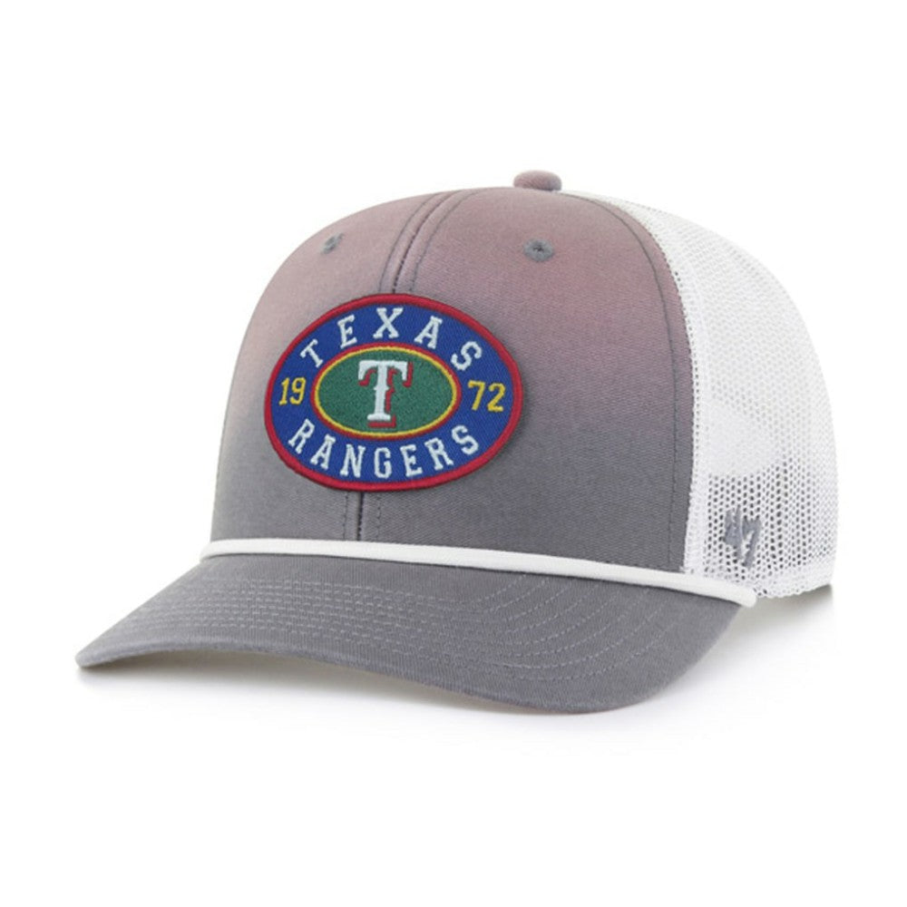 Texas Rangers '47 Tide Sweep Rope Trucker Adjustable Hat - Gray/White Hats