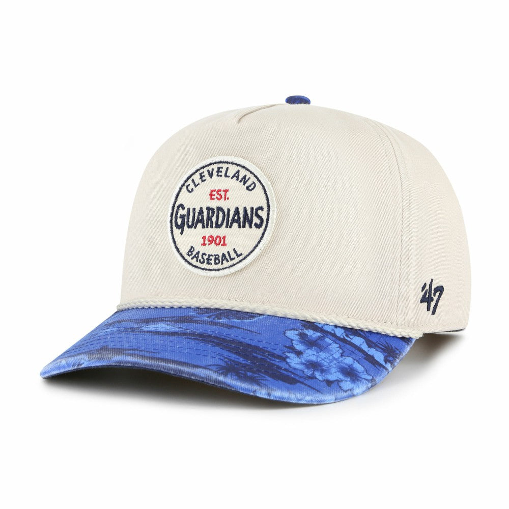 Cleveland Guardians '47 Fiji Rope Hitch Adjustable Hat - Cream/Navy Hats