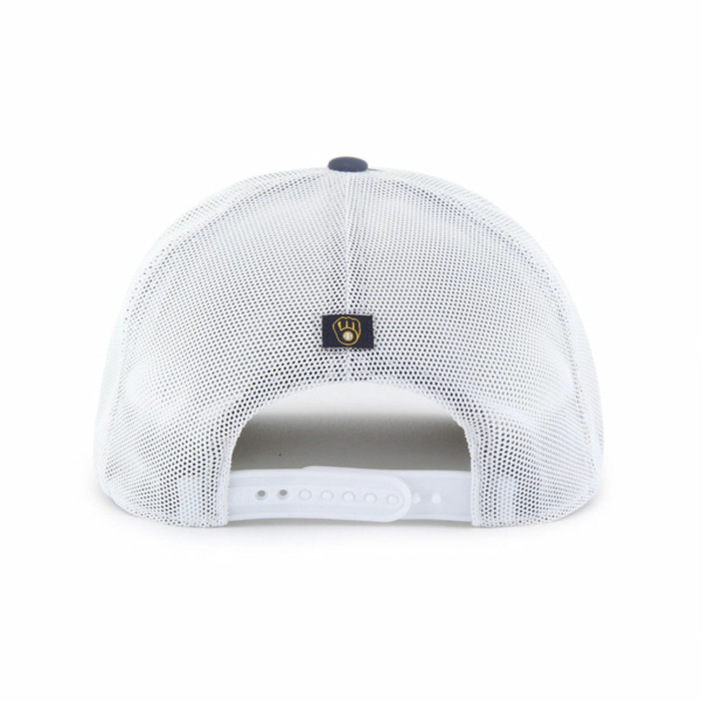 Milwaukee Brewers '47 Scratch Adjustable Trucker Hat - Navy/White Hats