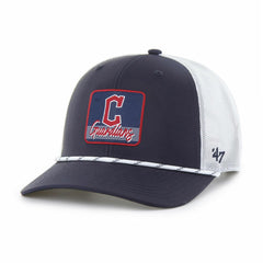 Cleveland Guardians '47 Scratch Adjustable Trucker Hat - Navy/White Hats