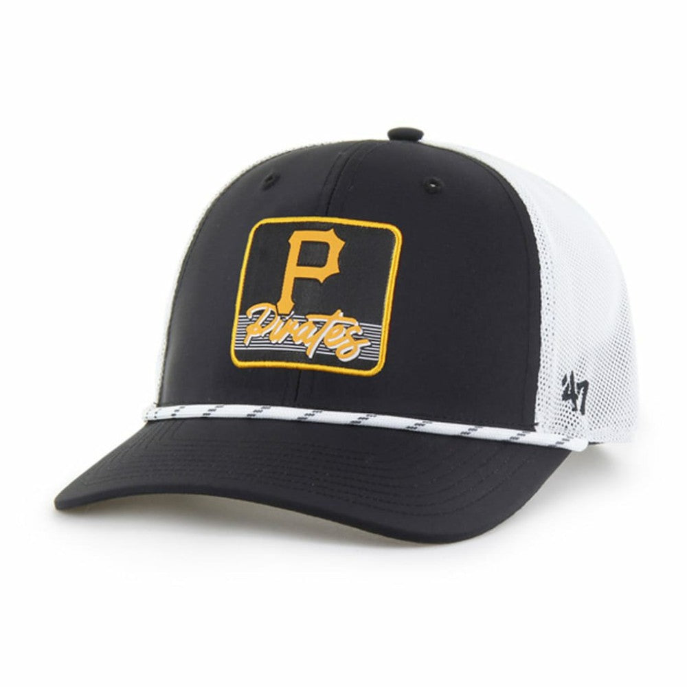 Pittsburgh Pirates '47 Scratch Adjustable Trucker Hat - Black/White Hats