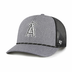 Los Angeles Angels '47 Carbon Rope Trucker Adjustable Hat - Charcoal Hats