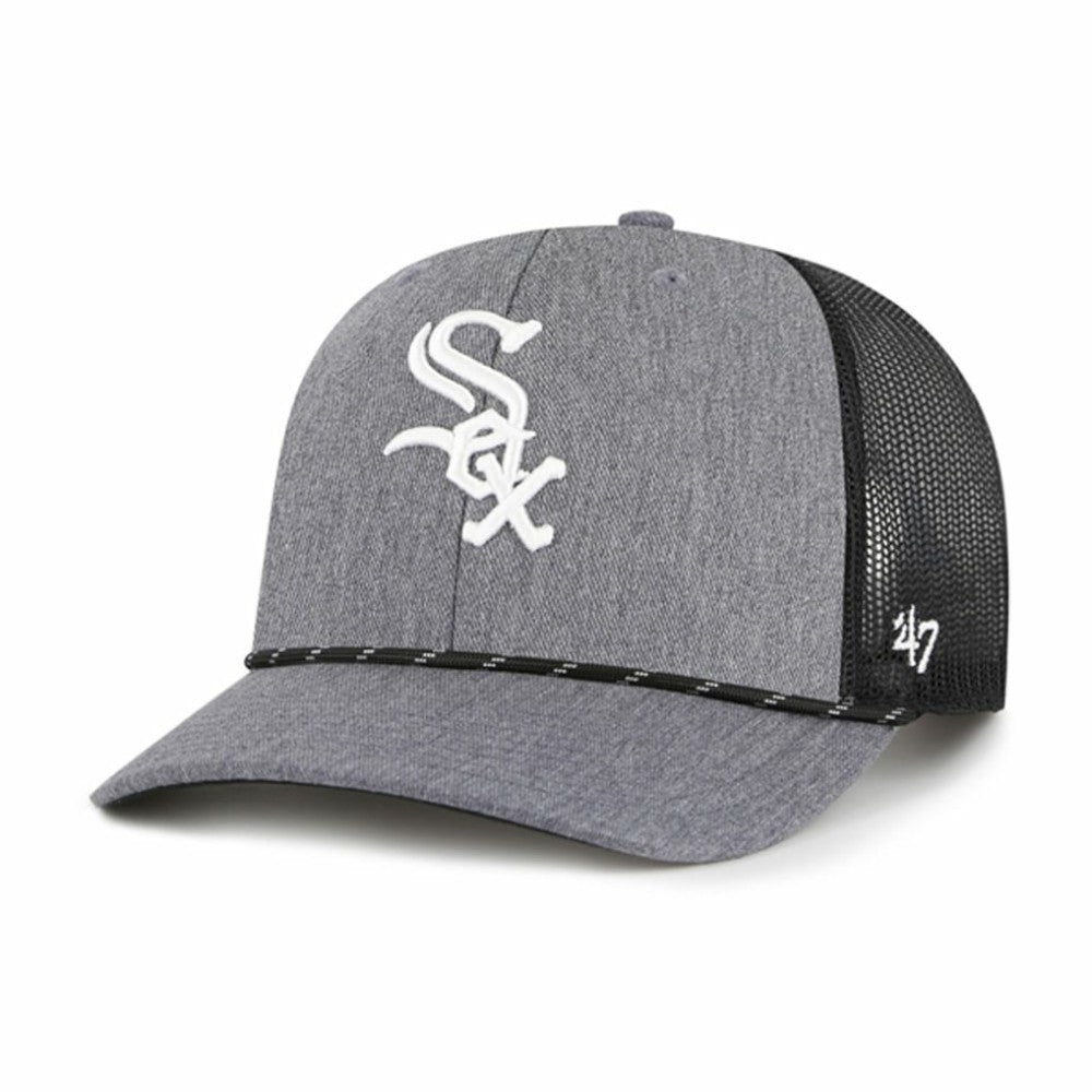 Chicago White Sox '47 Carbon Rope Trucker Adjustable Hat - Charcoal Hats