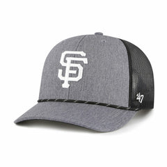 San Francisco Giants '47 Carbon Rope Trucker Adjustable Hat - Charcoal Hats