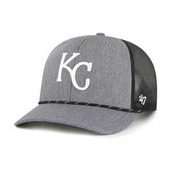 Kansas City Royals '47 Carbon Rope Trucker Adjustable Hat - Charcoal Hats