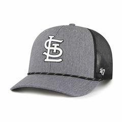 St. Louis Cardinals '47 Carbon Rope Trucker Adjustable Hat - Charcoal Hats