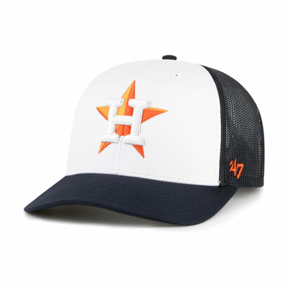 Houston Astros '47 Freshman Trucker Adjustable Hat - White/Navy Hats